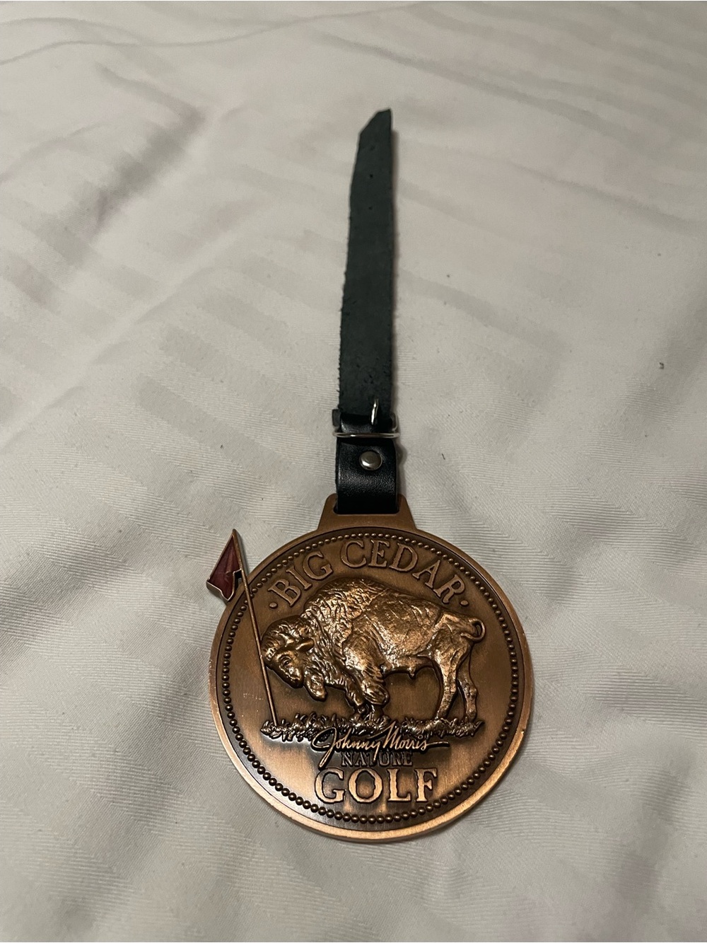 Big Cedar Golf (Missouri) Bronze Metal Bag Tag 3" Buffalo Ridge
